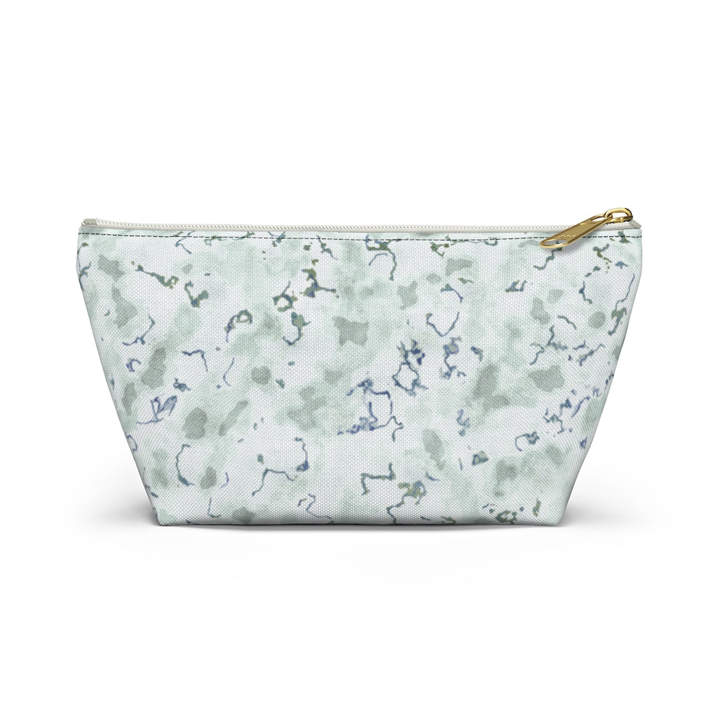 Carrara Marble Accessory Pouch w T-bottom in Blue