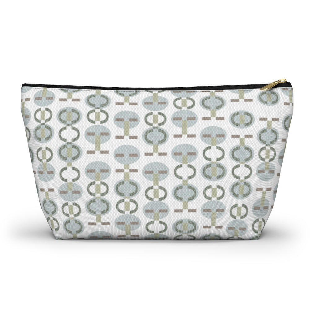 Telegraph Code Accessory Pouch w T-bottom in Aqua