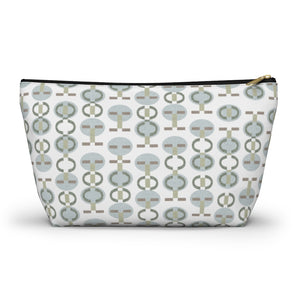 Telegraph Code Accessory Pouch w T-bottom in Aqua