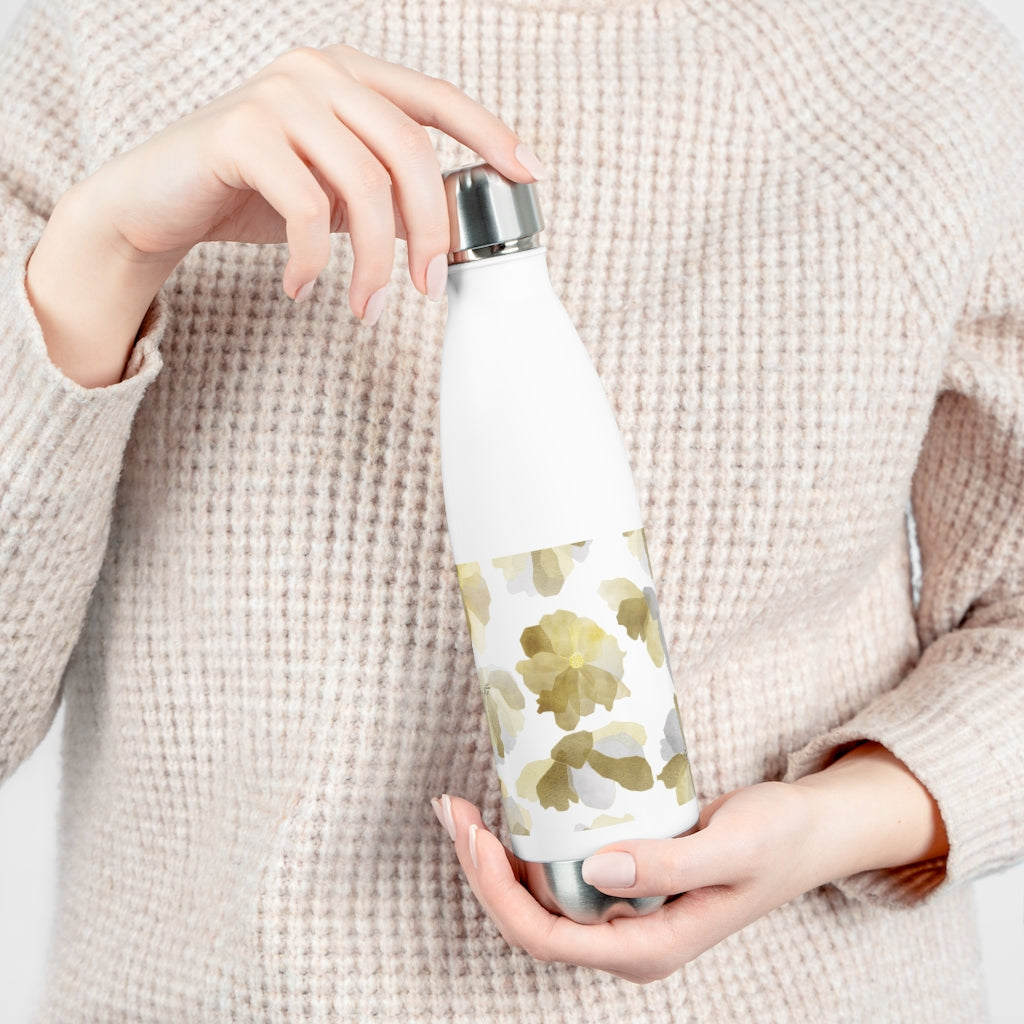 Watercolor Floral 20oz Insulated Bottle in Yellow