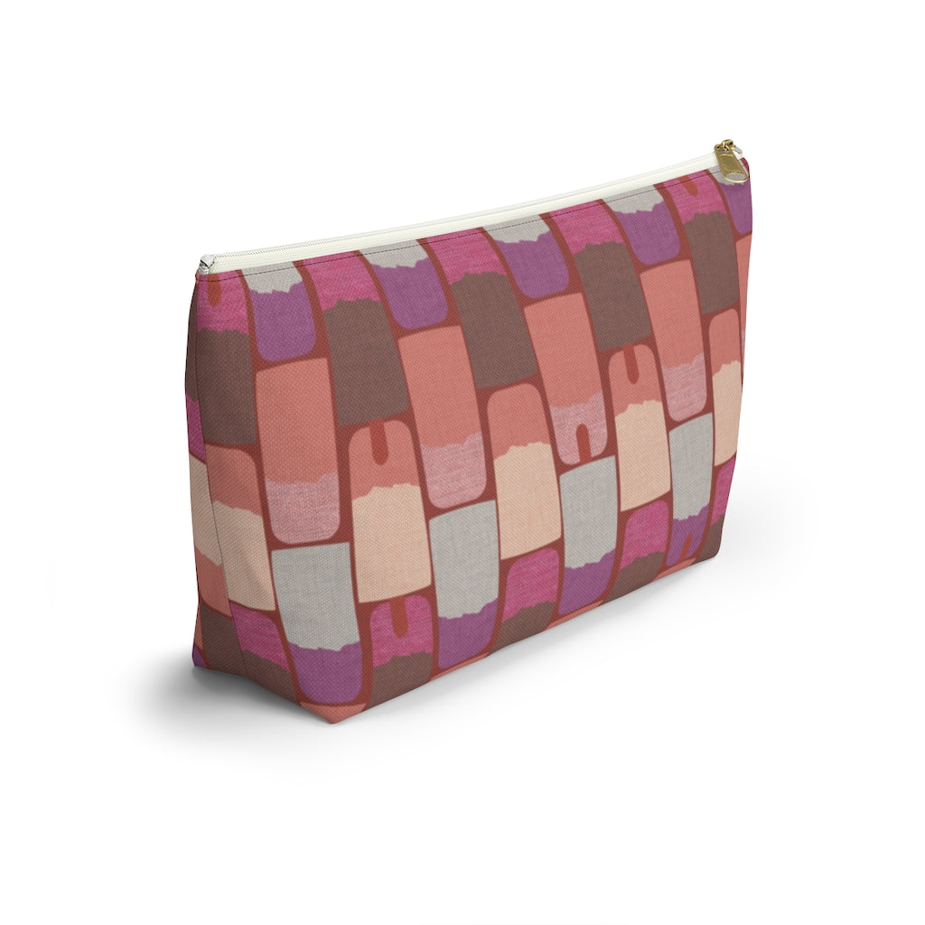 Popsicles Accessory Pouch w T-bottom in Pink