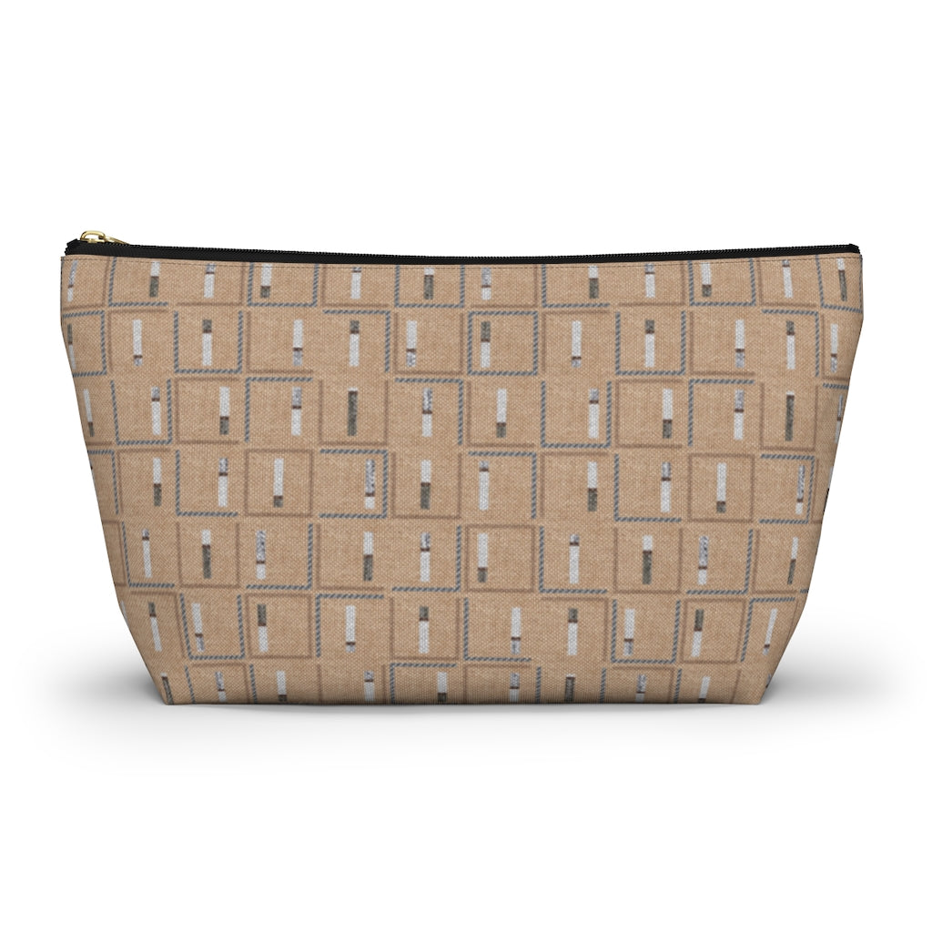 Pencil to Paper Accessory Pouch w T-bottom in Terracotta