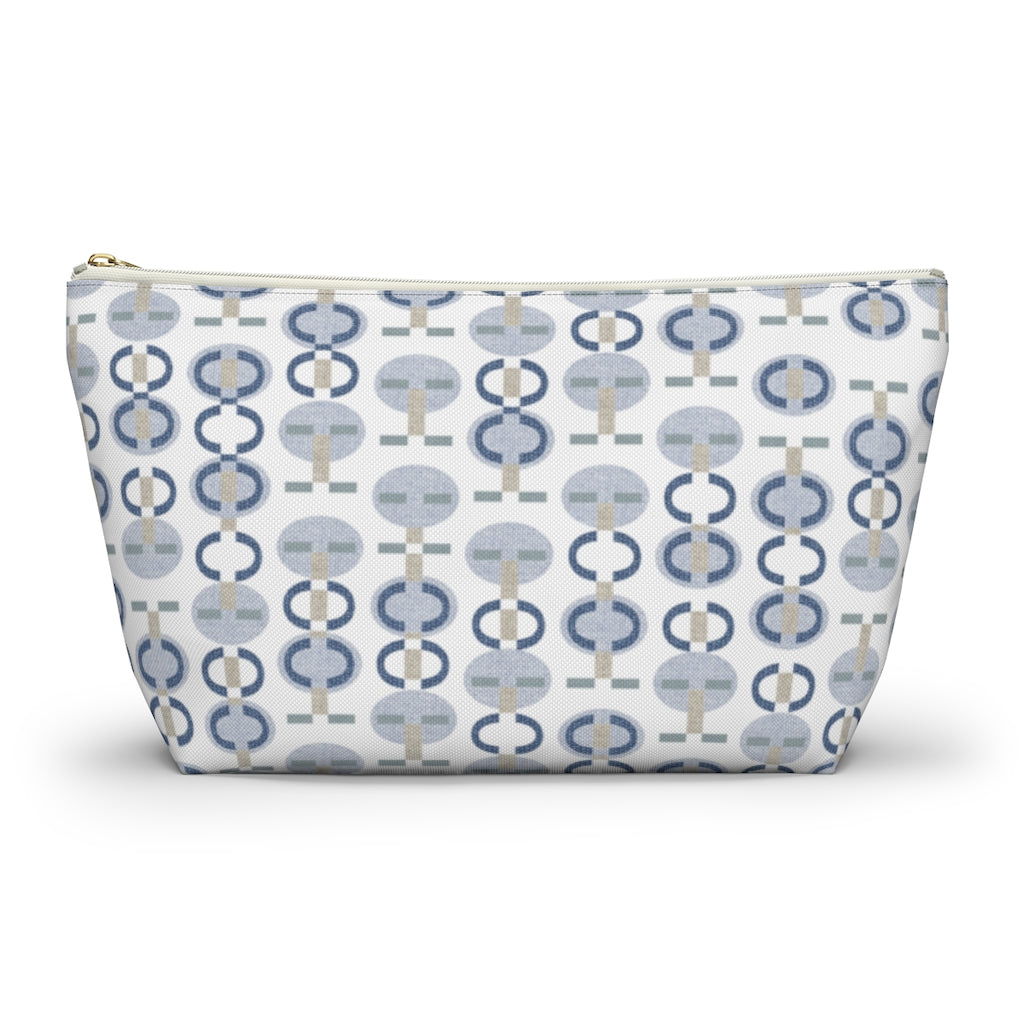 Telegraph Code Accessory Pouch w T-bottom in Blue
