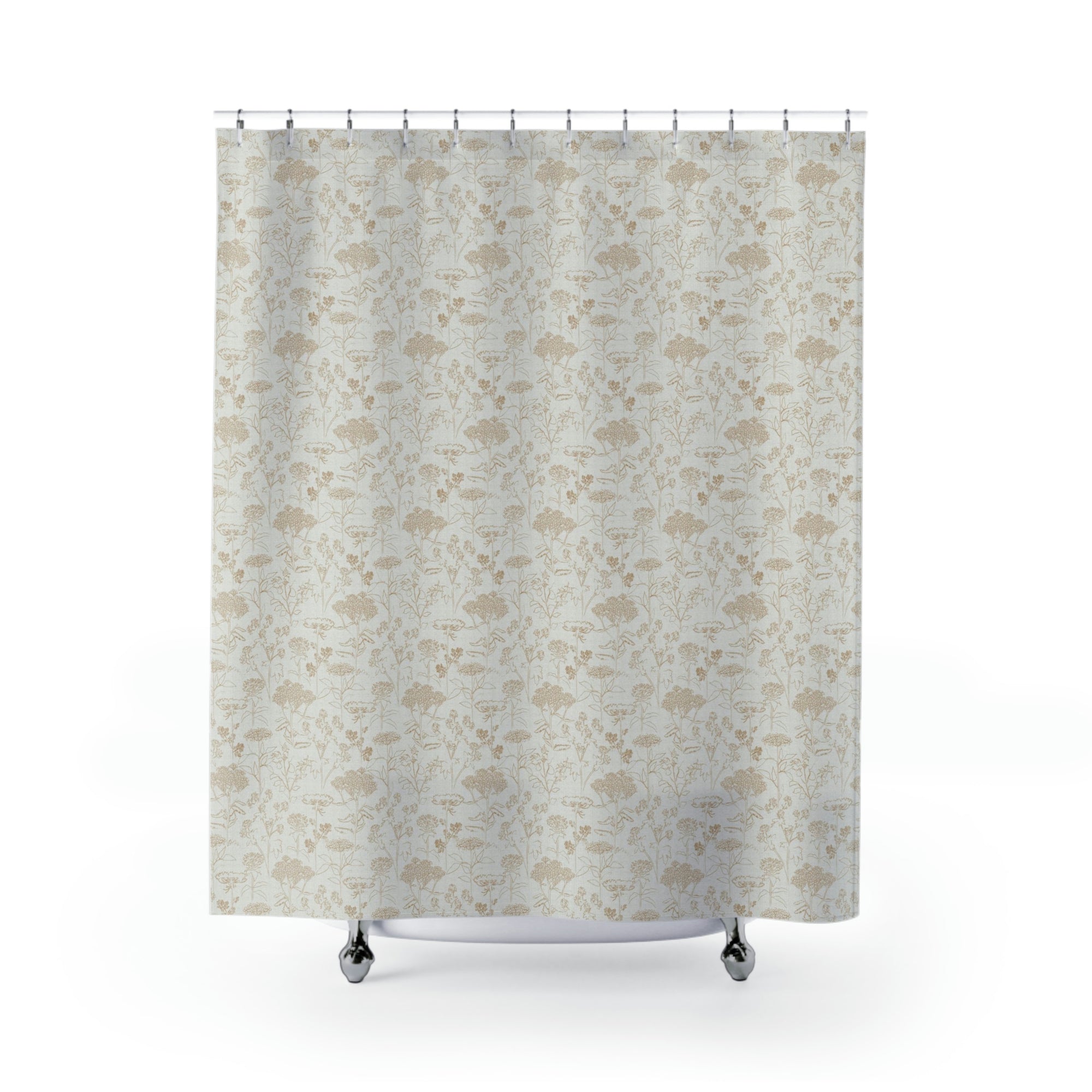 Swallowtail Shower Curtain in White
