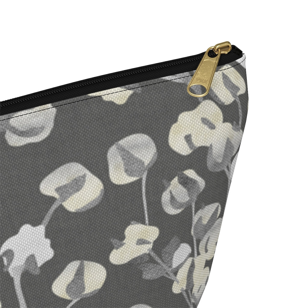 Cotton Branch Accessory Pouch w T-bottom in Gray