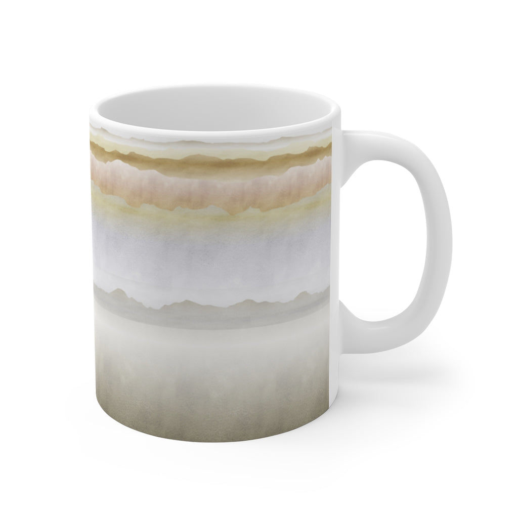 Watercolor Mountains Mug in Brown