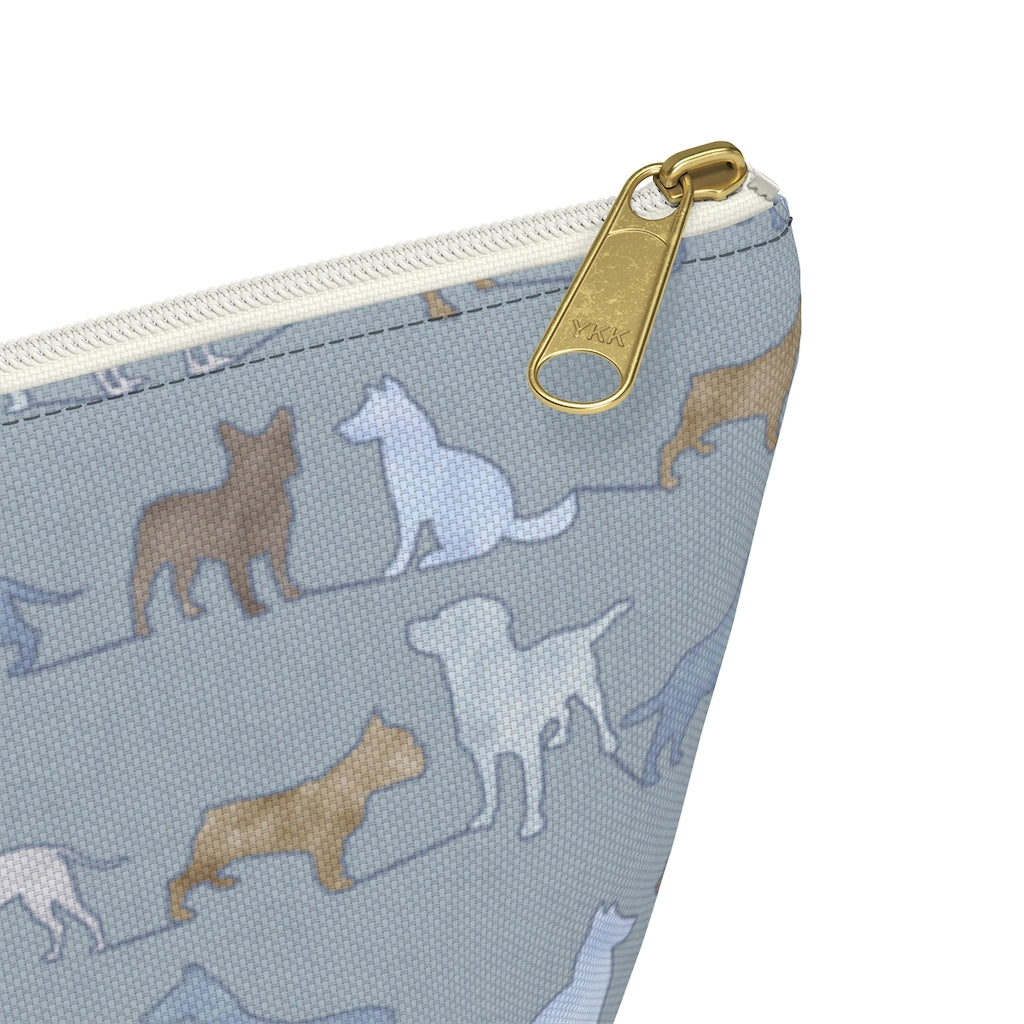 Dogs Accessory Pouch w T-bottom in Blue