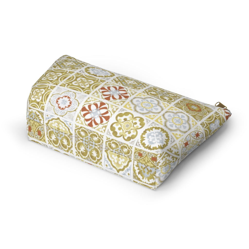 Seville Square Accessory Pouch w T-bottom in Gold