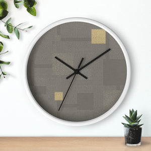 Block Party Wall Clock in Brown