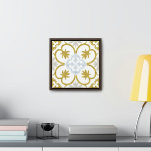 Seville Square Mini II Framed Gallery Wrap Canvas in Gold