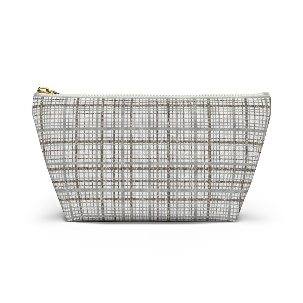 Rogers Tartan Accessory Pouch w T-bottom in Gray