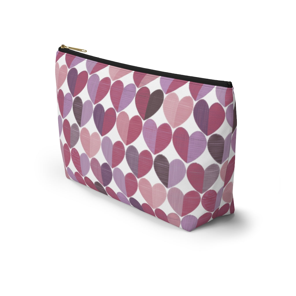 Love Accessory Pouch w T-bottom in Purple