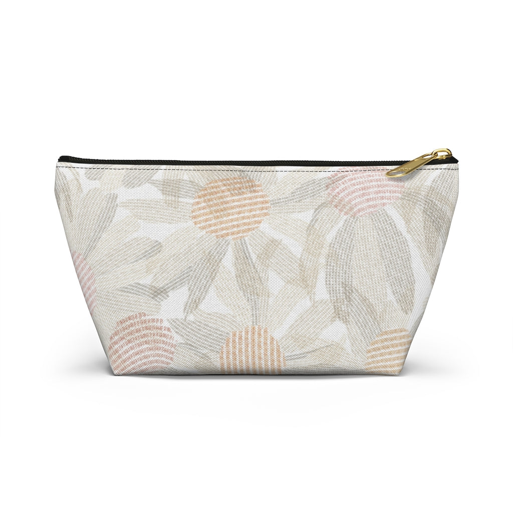 Daisy Chain Code Accessory Pouch w T-bottom in Brown