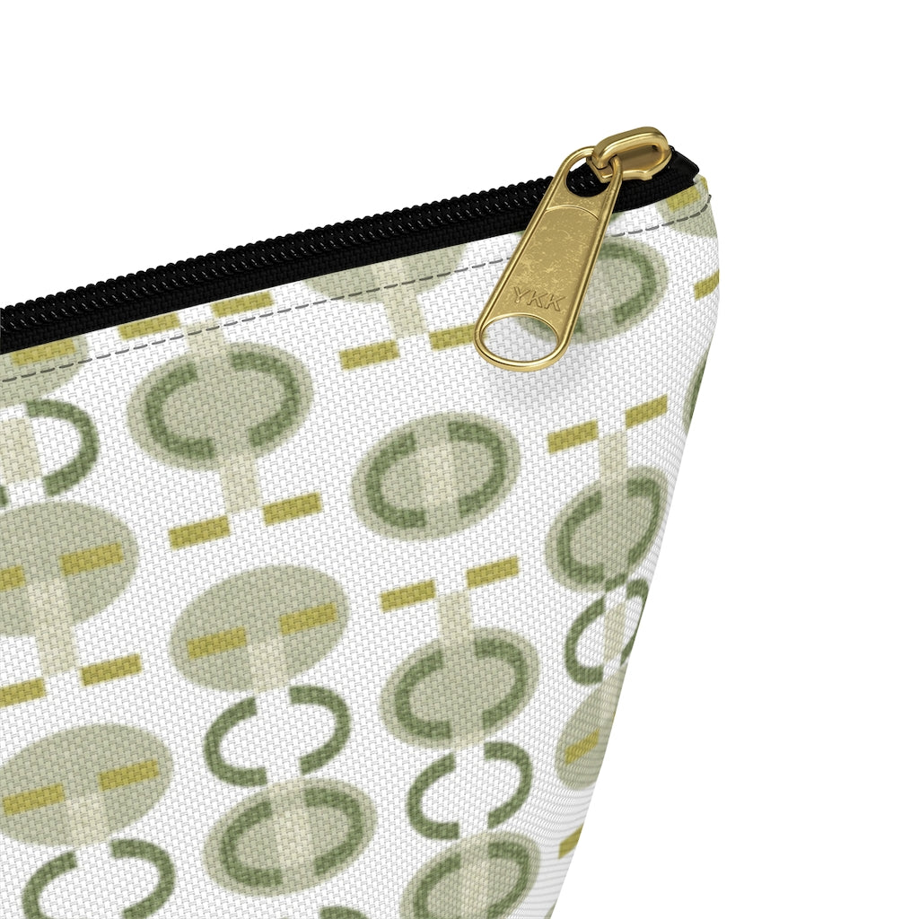 Telegraph Code Accessory Pouch w T-bottom in Green