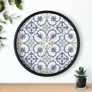 Portugal Tile Wall Clock in Blue