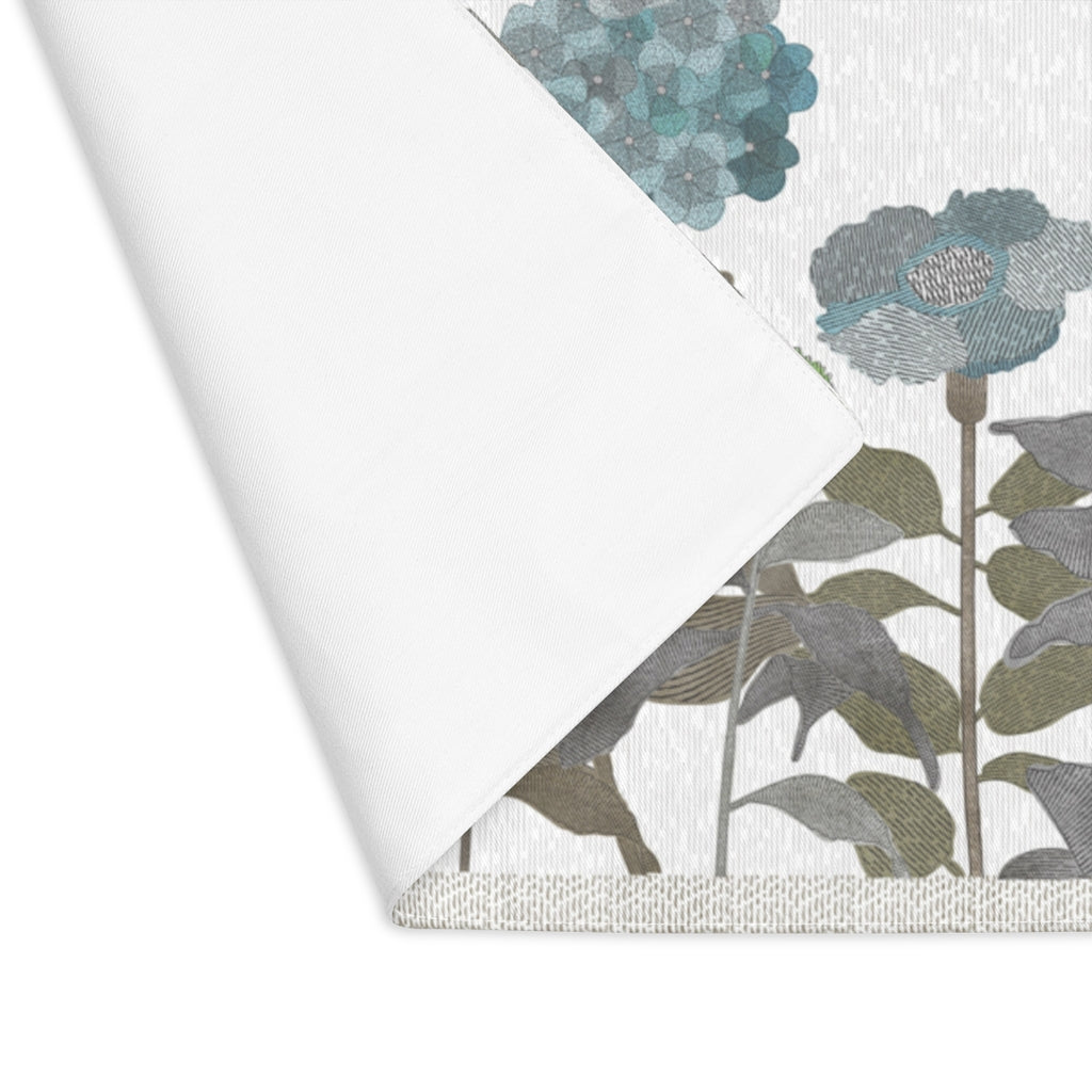 Illustrated Flowers Placemat in Brown
