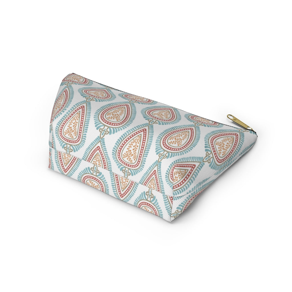 Teardrop Accessory Pouch w T-bottom in Aqua