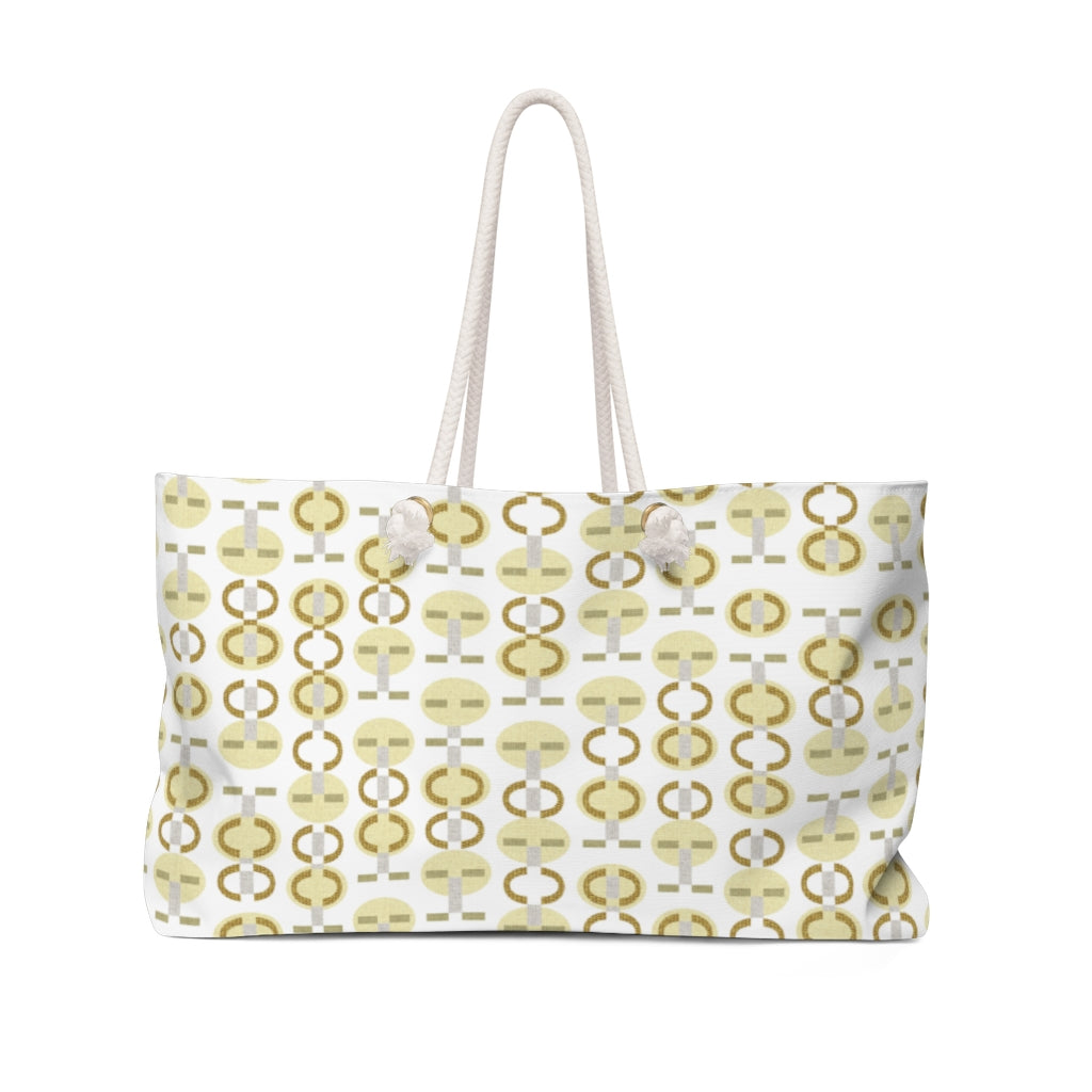 Telegraph Code Weekender Bag in Yellow
