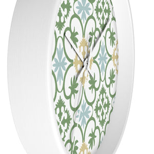 Portugal Tile Wall Clock in Green