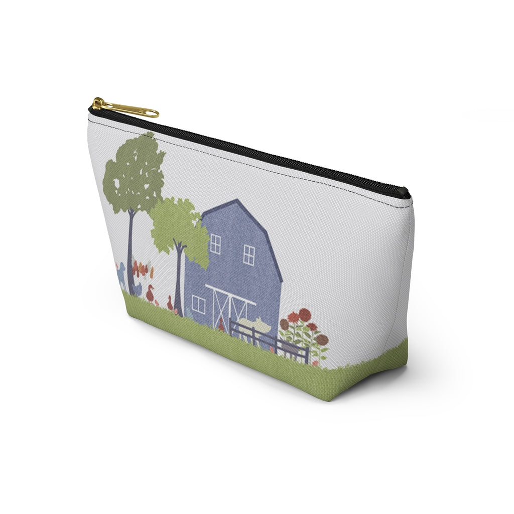 Barnyard Fun Accessory Pouch w T-bottom in Blue
