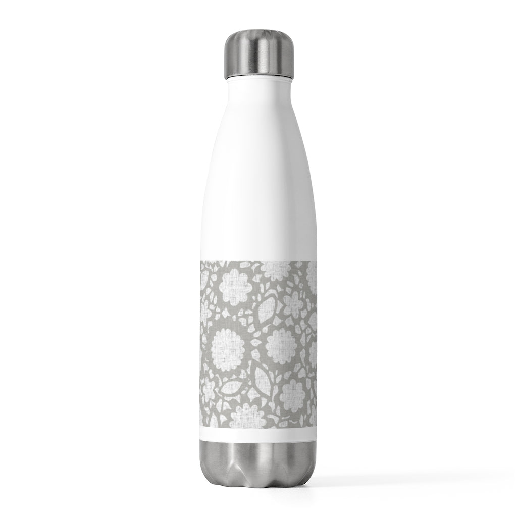 Floral Eyelet Lace 20oz Insulated Bottle in Gray