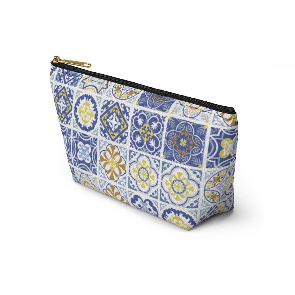 Seville Square Accessory Pouch w T-bottom in Blue