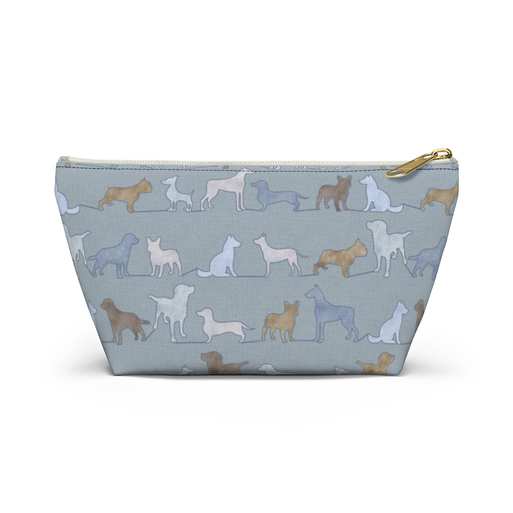 Dogs Accessory Pouch w T-bottom in Blue