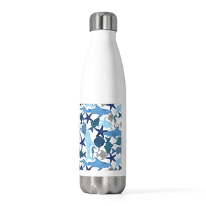 Watercolor Sea Life 20oz Insulated Bottle in Blue
