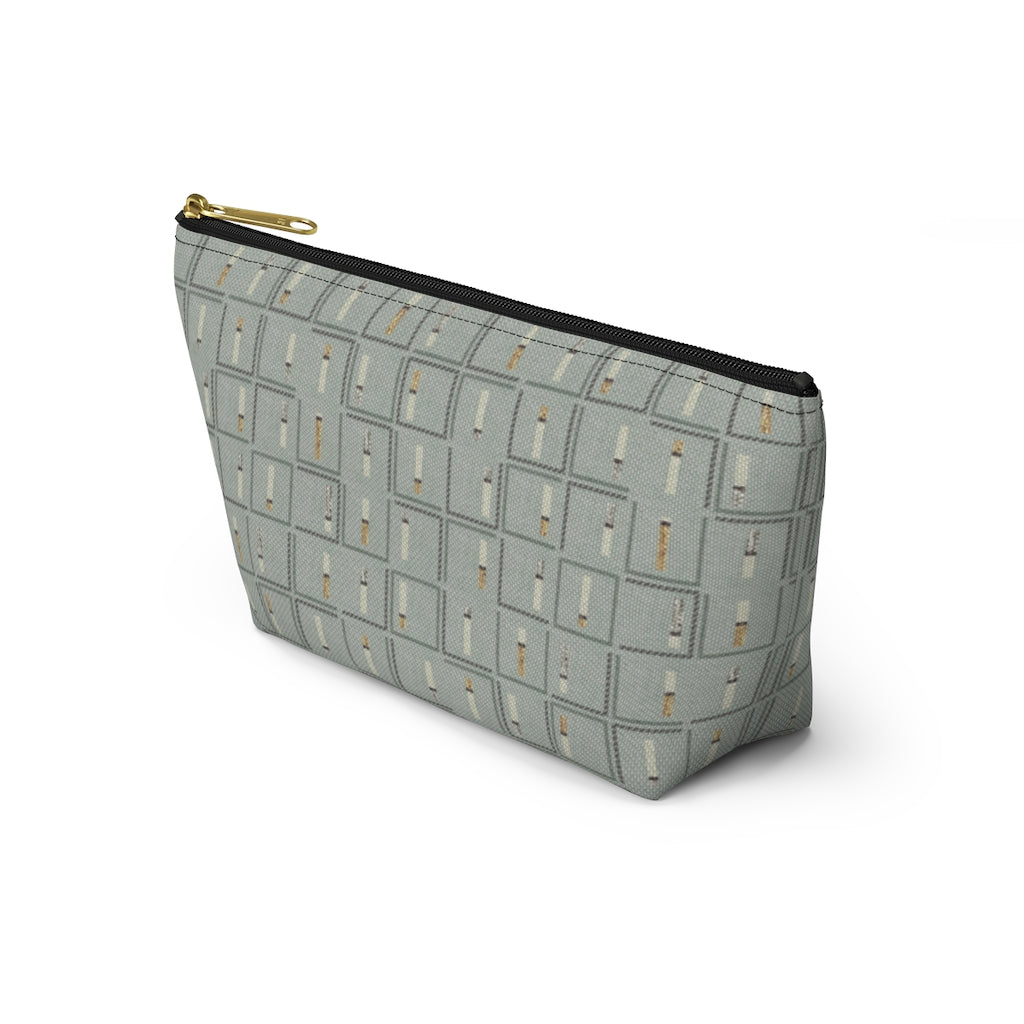 Pencil to Paper Accessory Pouch w T-bottom in Teal