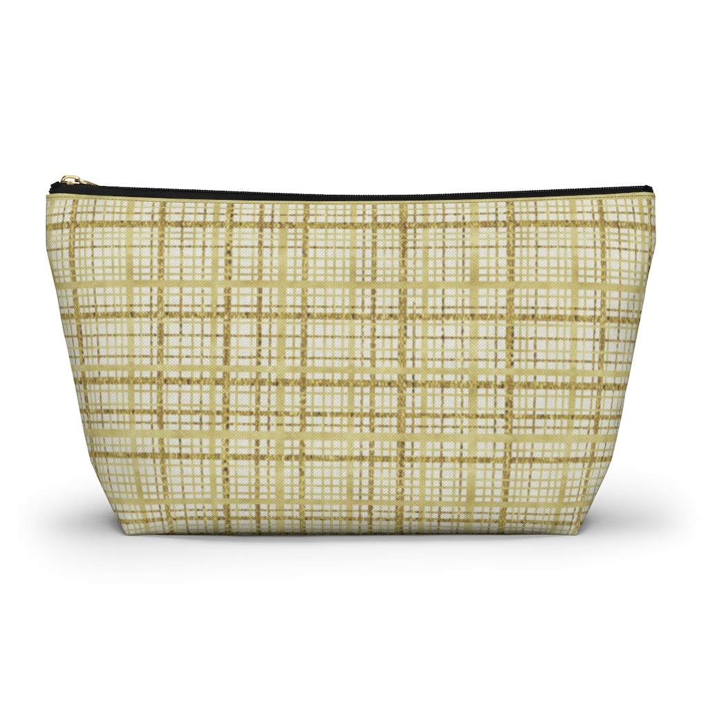 Rogers Tartan Accessory Pouch w T-bottom in Yellow