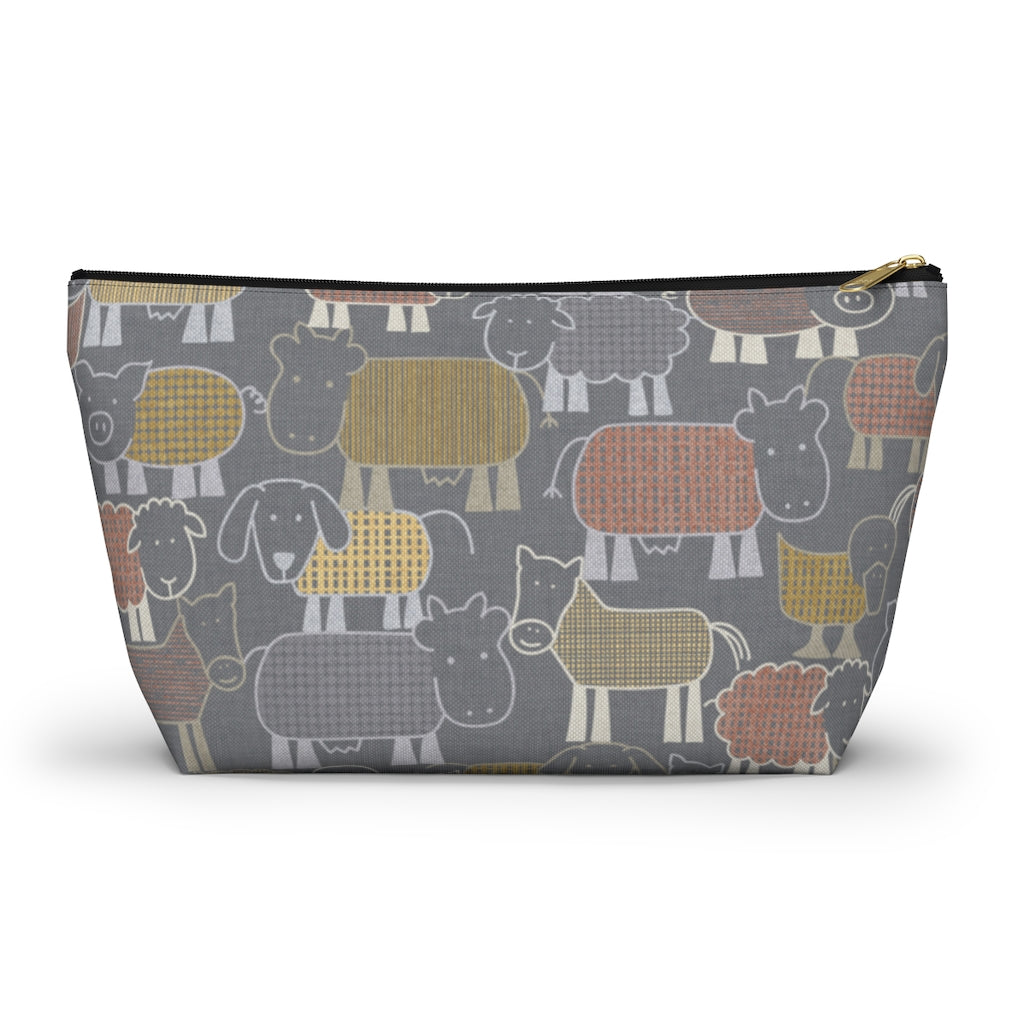 Animal Farm Accessory Pouch w T-bottom in Gray