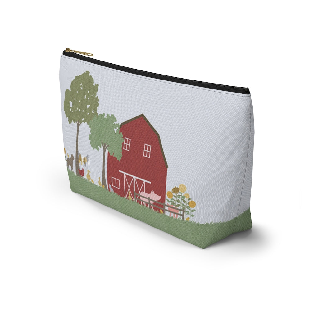 Barnyard Fun Accessory Pouch w T-bottom in Red