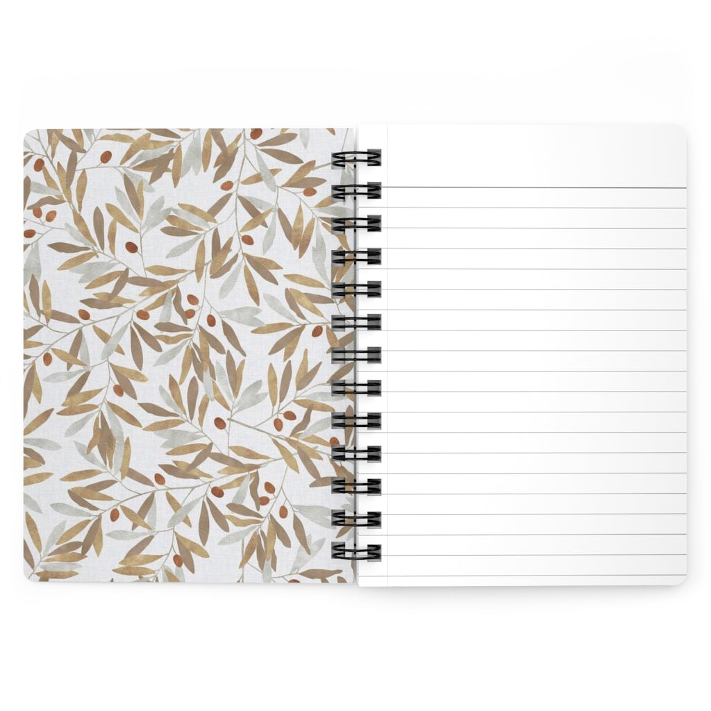 Olive Branch Spiral Bound Journal in Brown