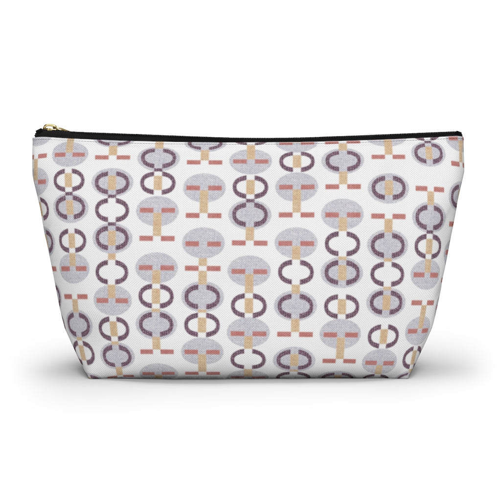 Telegraph Code Accessory Pouch w T-bottom in Purple