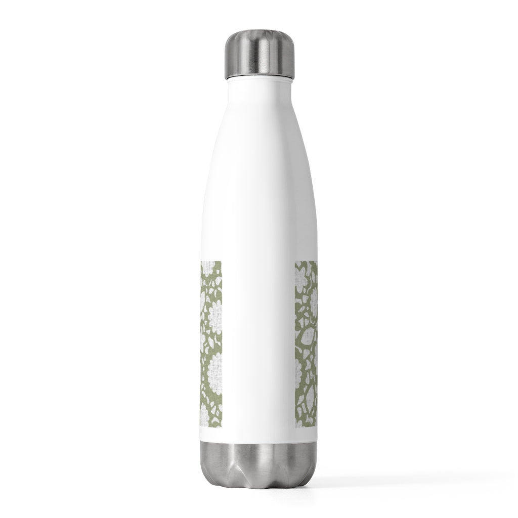 Floral Eyelet Lace 20oz Insulated Bottle in Green