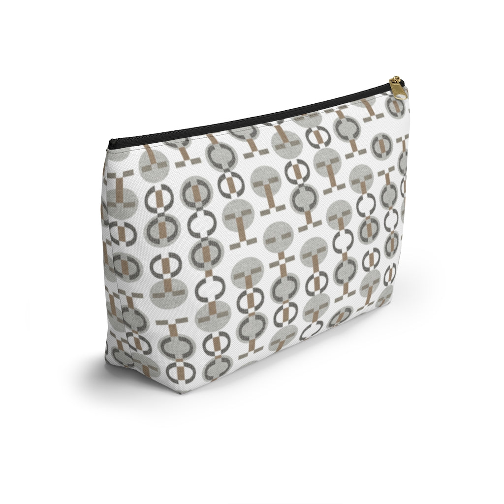 Telegraph Code Accessory Pouch w T-bottom in Gray