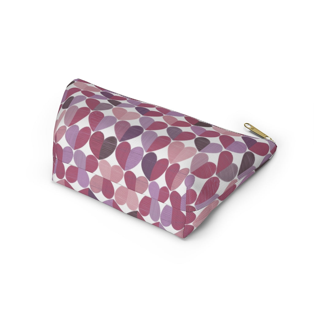 Love Accessory Pouch w T-bottom in Purple