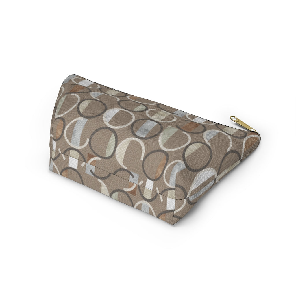 Journey Code Accessory Pouch w T-bottom in Brown