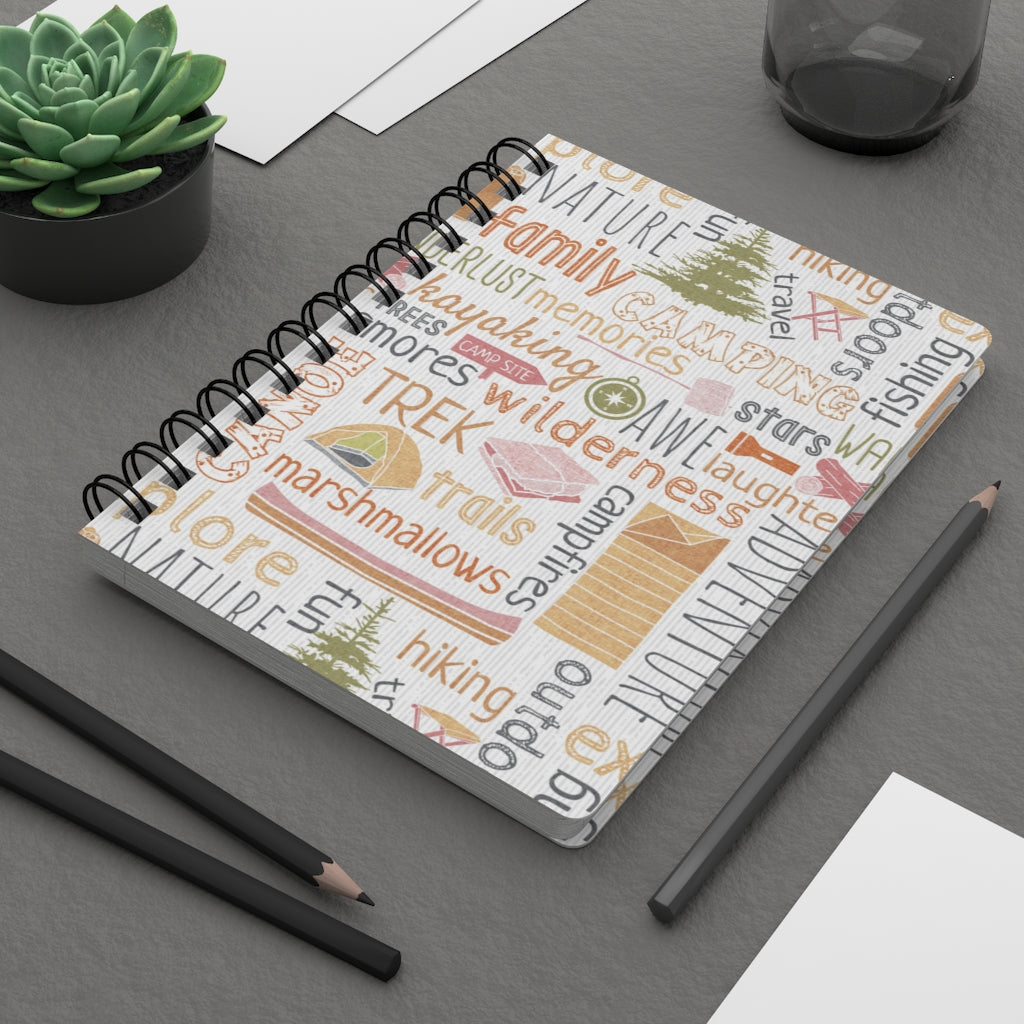 Camp Site Spiral Bound Journal in Orange