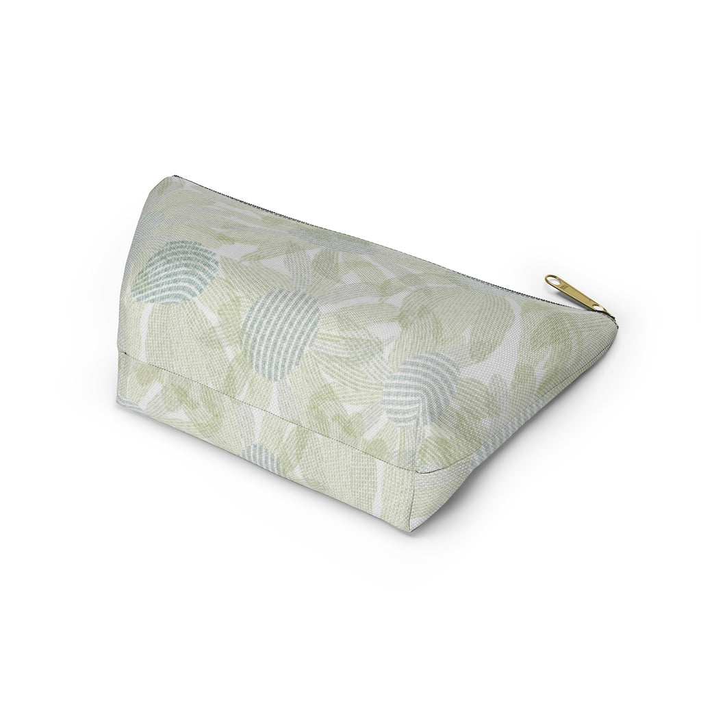 Daisy Chain Code Accessory Pouch w T-bottom in Green
