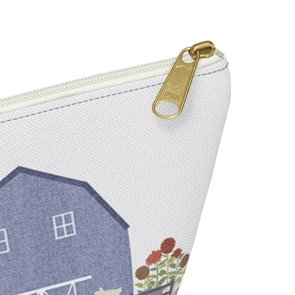 Barnyard Fun Accessory Pouch w T-bottom in Blue