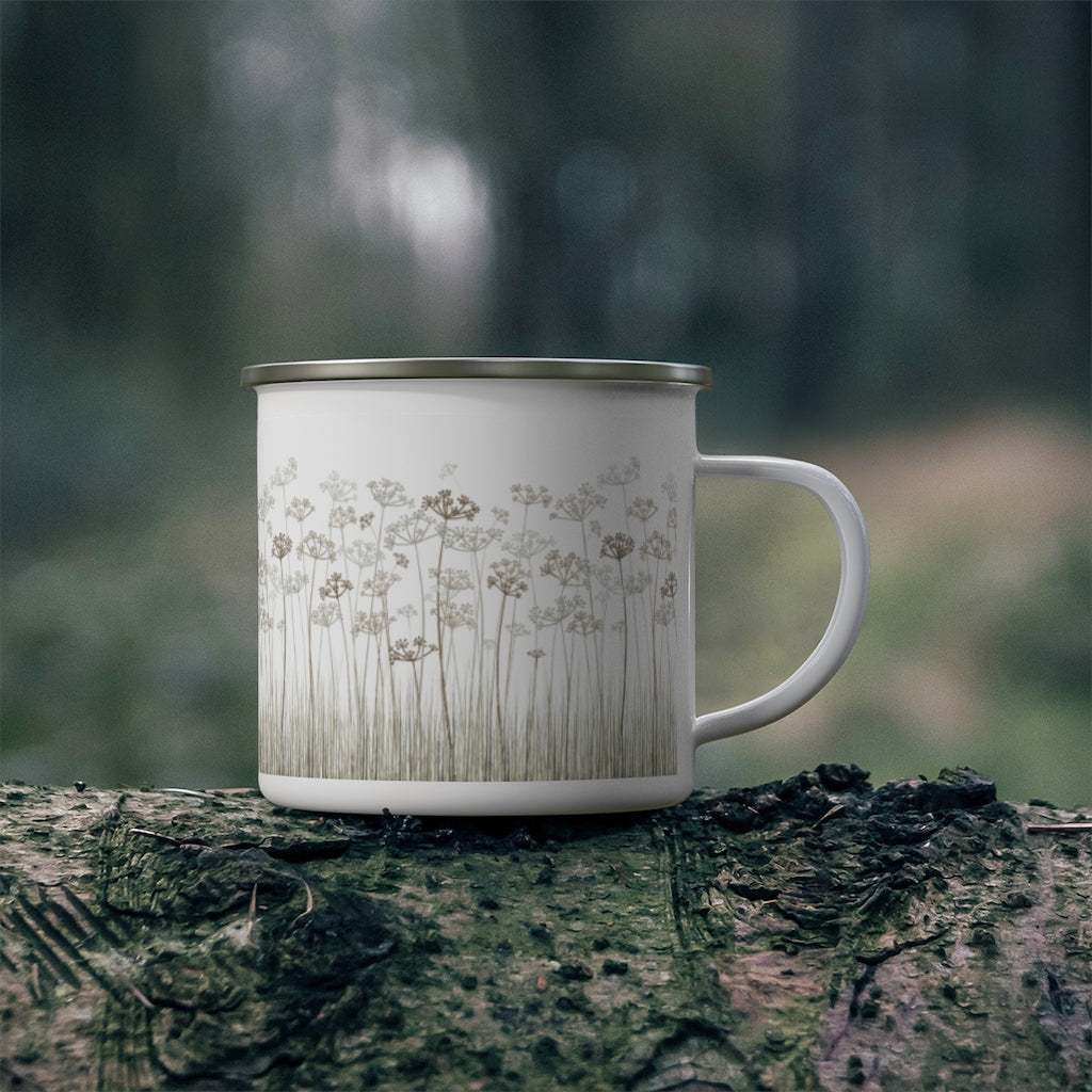 Message Code Enamel Mug in Gray