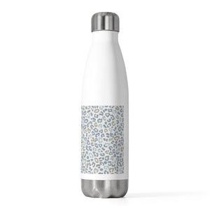 Leopard Love 20oz Insulated Bottle in Light Blue