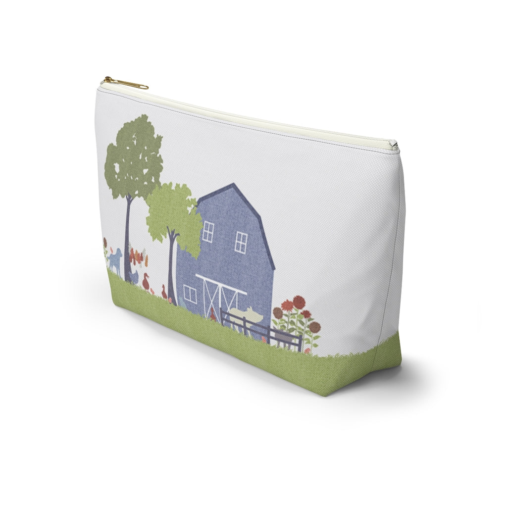Barnyard Fun Accessory Pouch w T-bottom in Blue