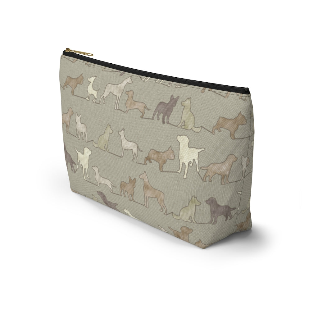 Dogs Accessory Pouch w T-bottom in Brown