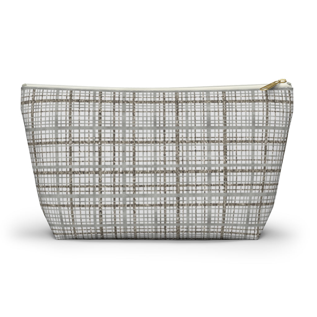 Rogers Tartan Accessory Pouch w T-bottom in Gray