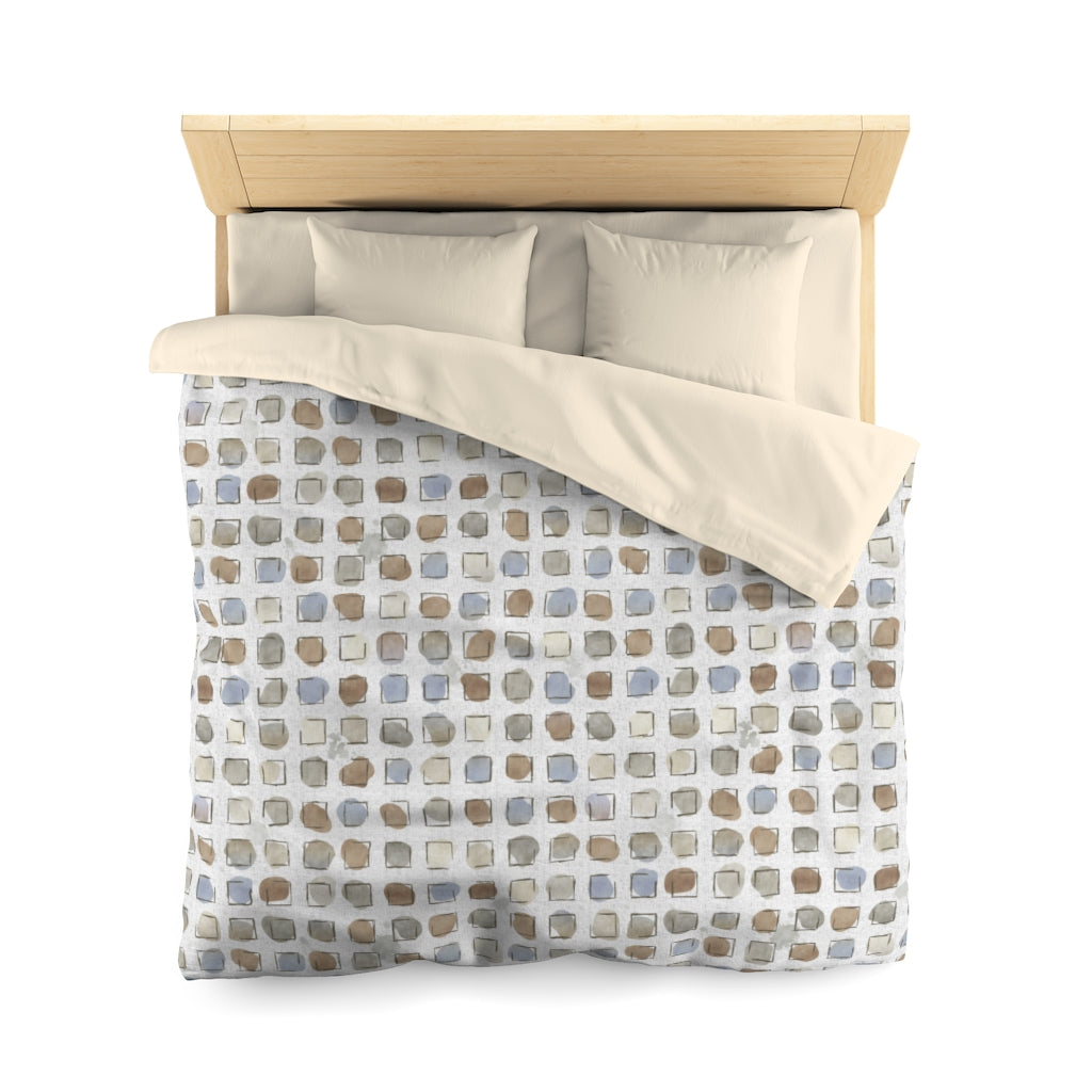 Make a Splash Microfiber Duvet Cover in Brown