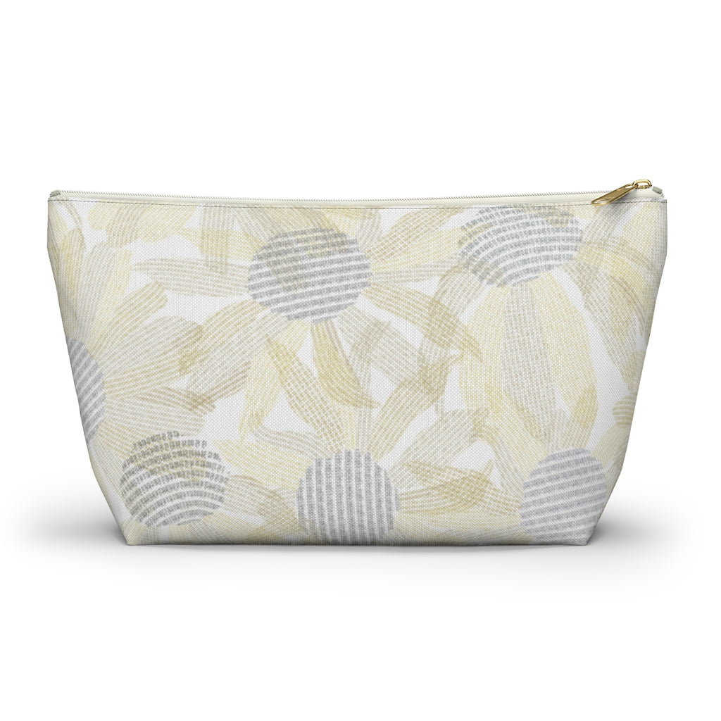 Daisy Chain Code Accessory Pouch w T-bottom in Yellow