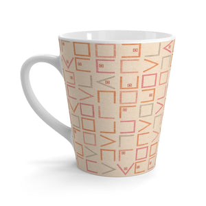 Encode Code Latte Mug in Coral