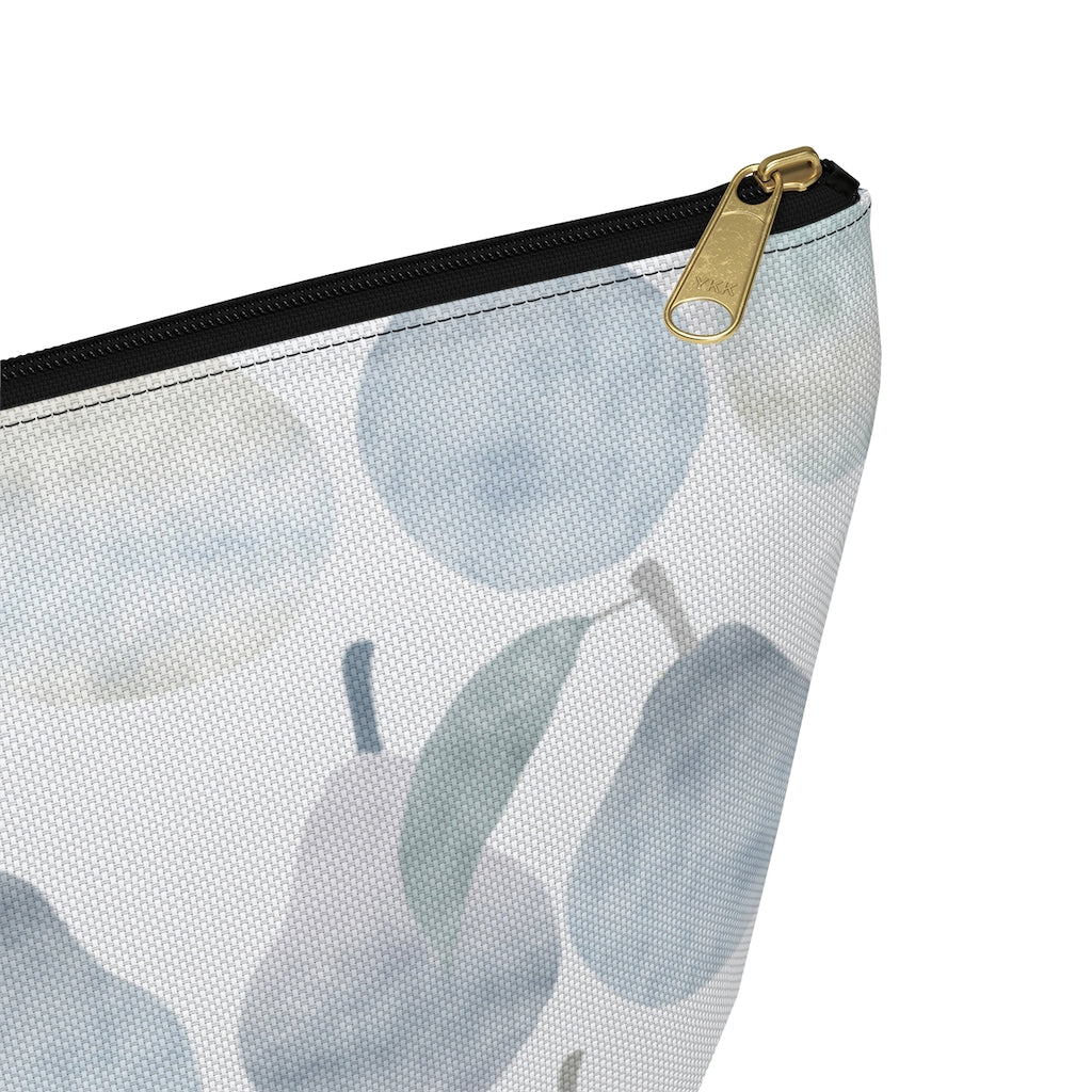 Watercolor Pears Accessory Pouch w T-bottom in Light Blue